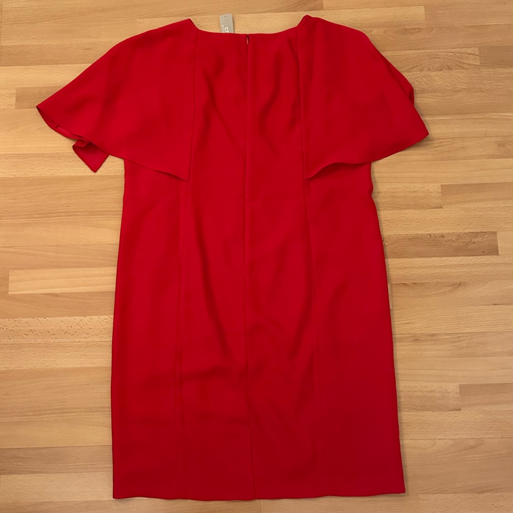 Chico's Red Midi Dress with Flutter Sleeves - Picture 6 of 8